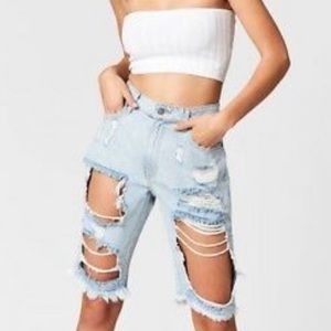 Carmar Othello highwaisted ripped jean bermudas